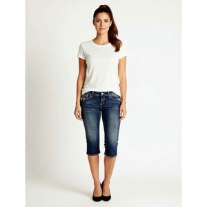 Viggos Jeans Women's Capris Size 11/12 Blue Denim